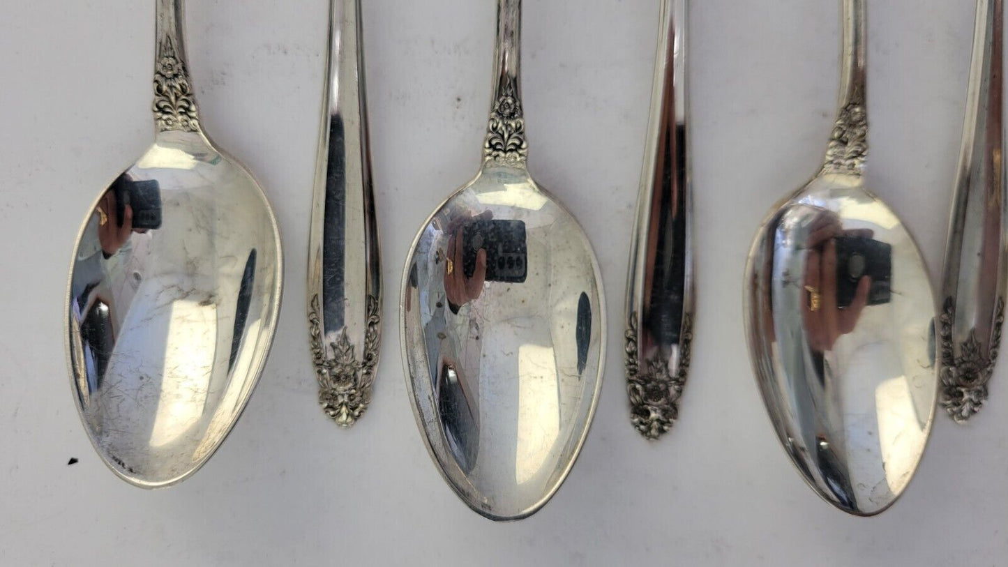7pc. International Prelude Sterling Silver 7 3/8" Long Iced Tea Spoons 6.3oz.