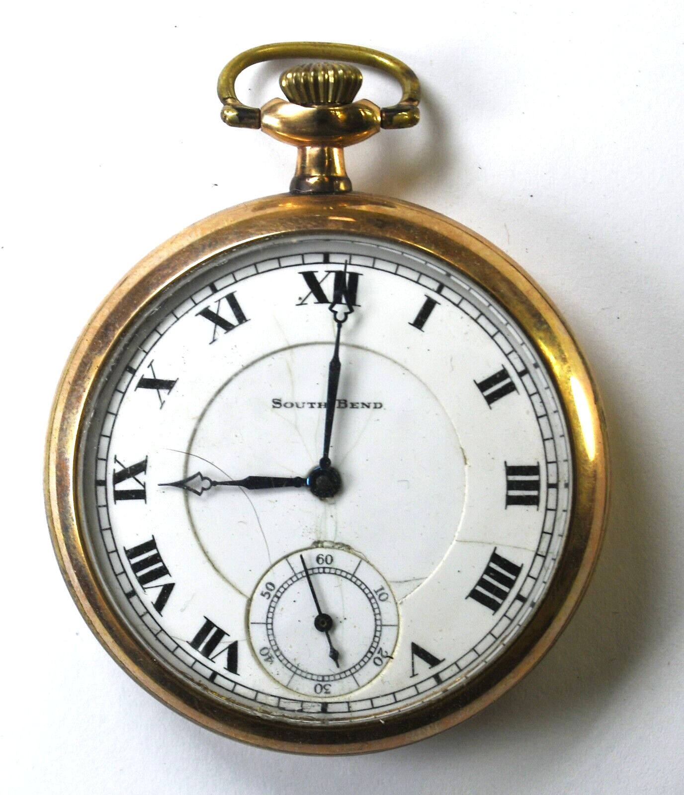 1915 South Bend Pocket Watch 20yr GF Open Face Case Size 16 Pocket Watch 211