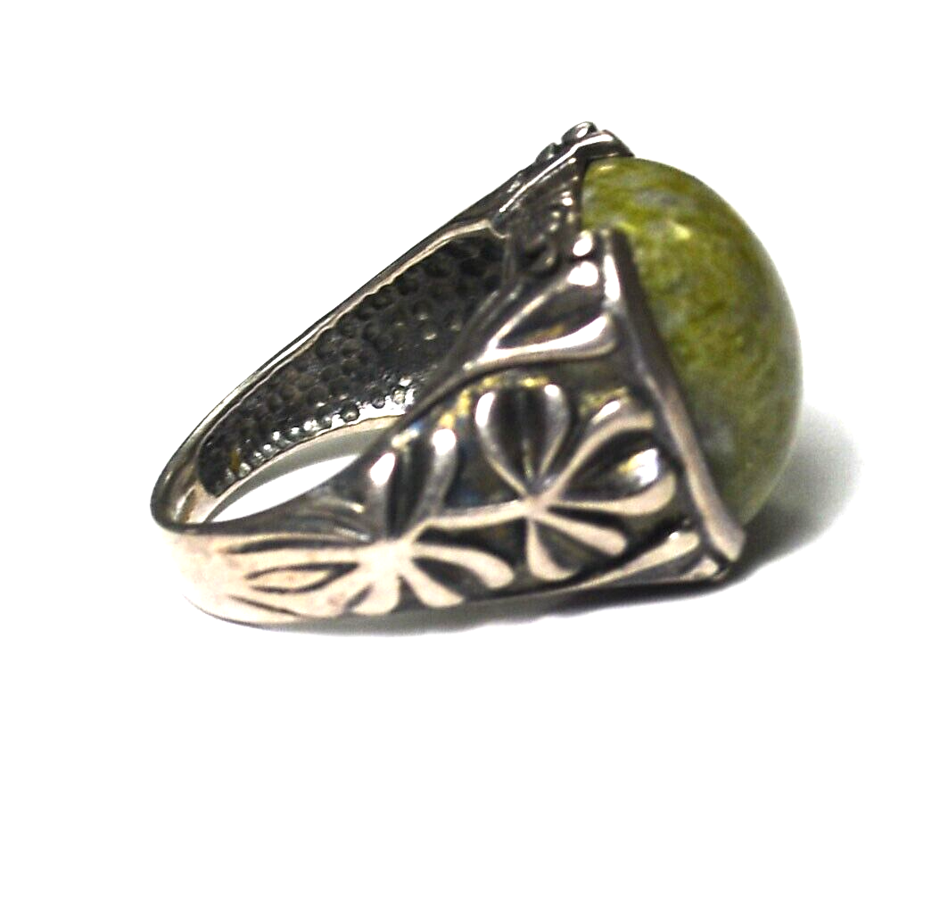 Sterling Silver Connemara Floral Clover Edge Ring 15mm Size 6
