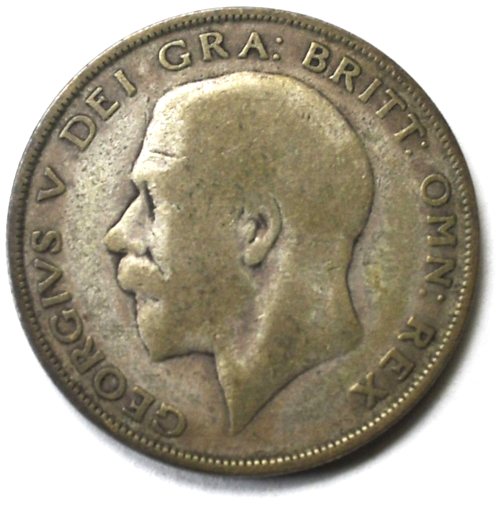 1923 Great Britain Half 1/2 Crown KM# 818.2 Silver Coin