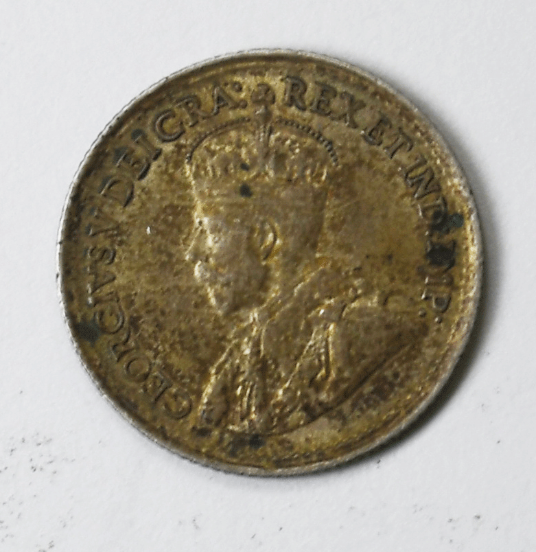 1920 Canada 5c Five Cents Silver Coin Half Dime KM# 22a