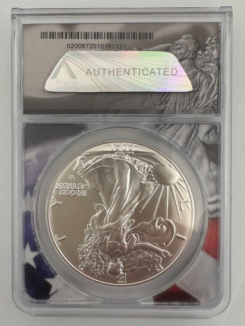 2021 Type 2 American Silver Eagle ANACS MS70 $1 Coin 1oz .999 Silver