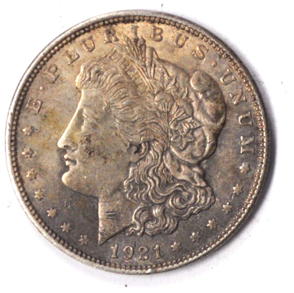 1921 $1 Morgan Silver One Dollar US Coin Philadelphia VAM 28A Wide Reeds