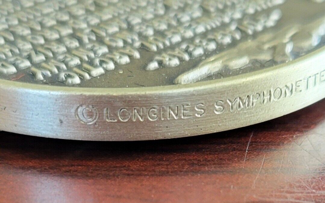 Longines Symphonette Sterling Snowy Owl Wildlife Series Medal 1.1oz Coin