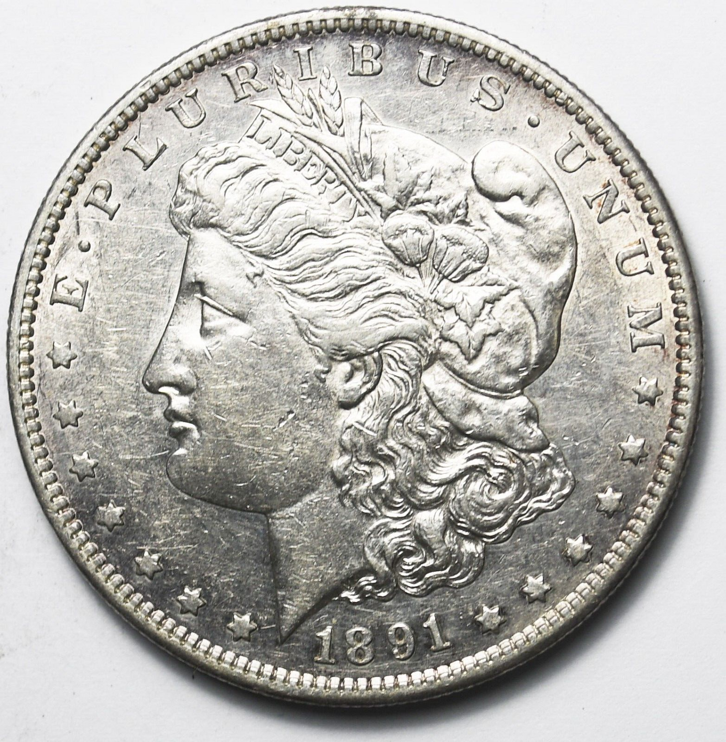 1891 S $1 Morgan Silver One Dollar San Francisco AU