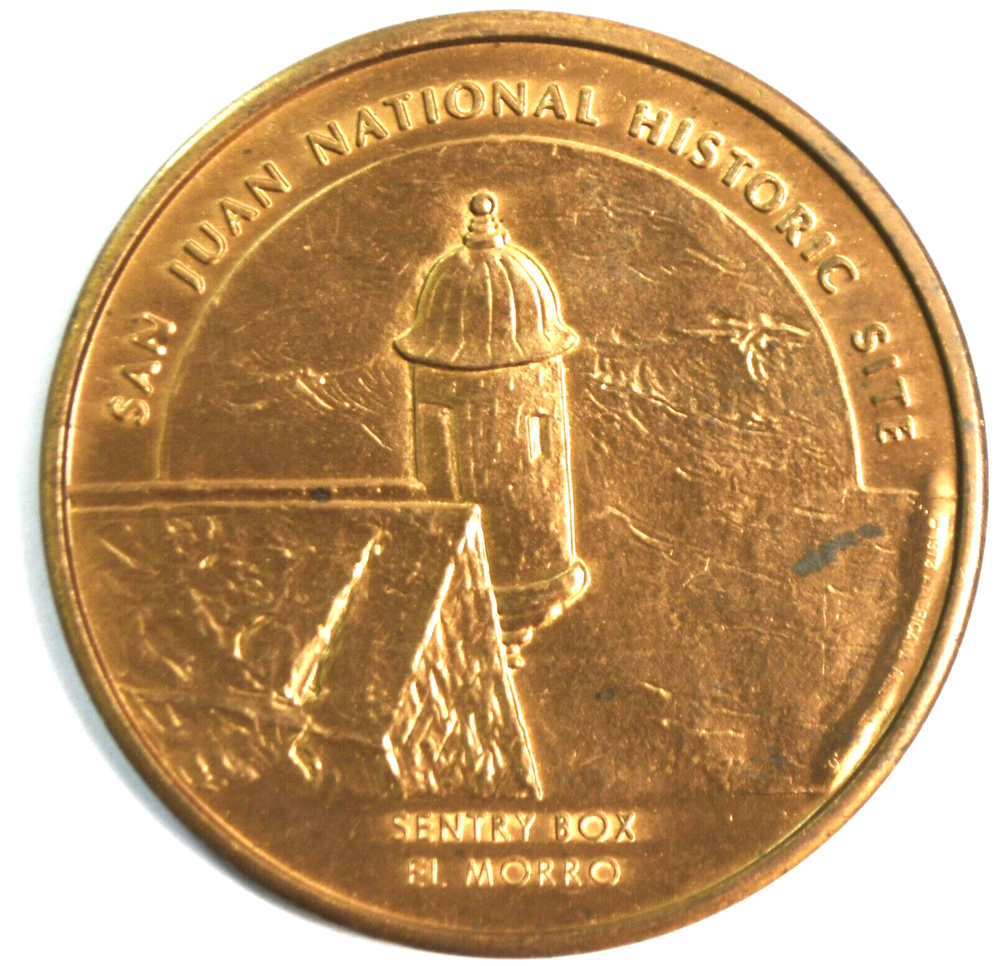 San Juan National Historic Site Sentry Box El Morro Medal Token Puerto Rico 51mm