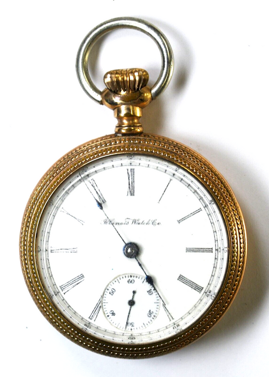 1896 Illinois Size 18 Open Face Case GF Pocket Watch Grade 57 LS