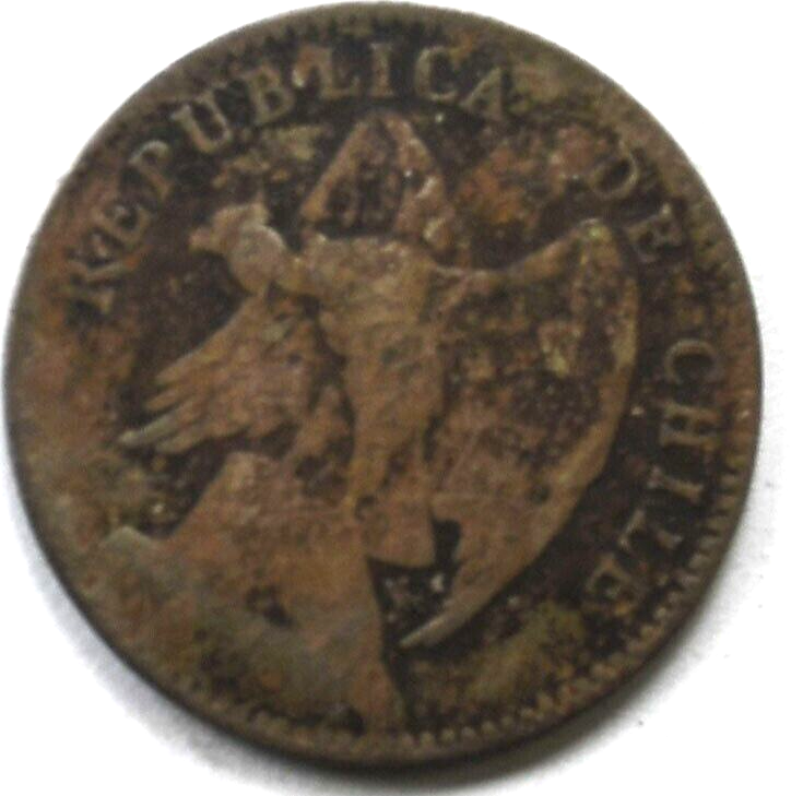 1913 Chile 20 Centavos Silver Coin KM# 151.3