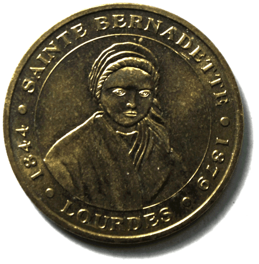 Saint Bernadette Notre Dame de Lourdes Medal Sanctuaries Brass 34mm Token