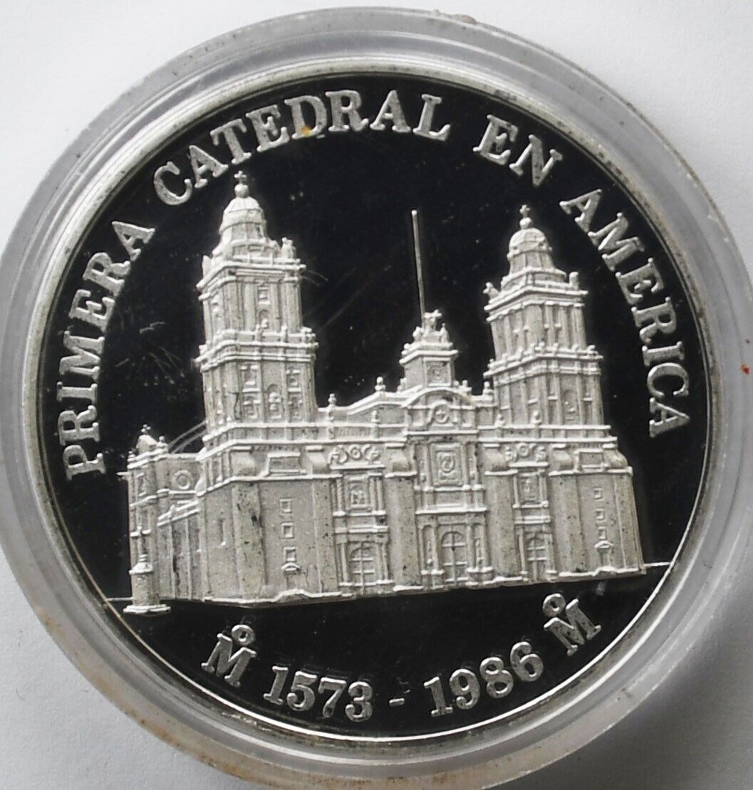 1986 Mo Mexico Silver Mint Medal Cathedral Jesus Birth Proof Metropolitan