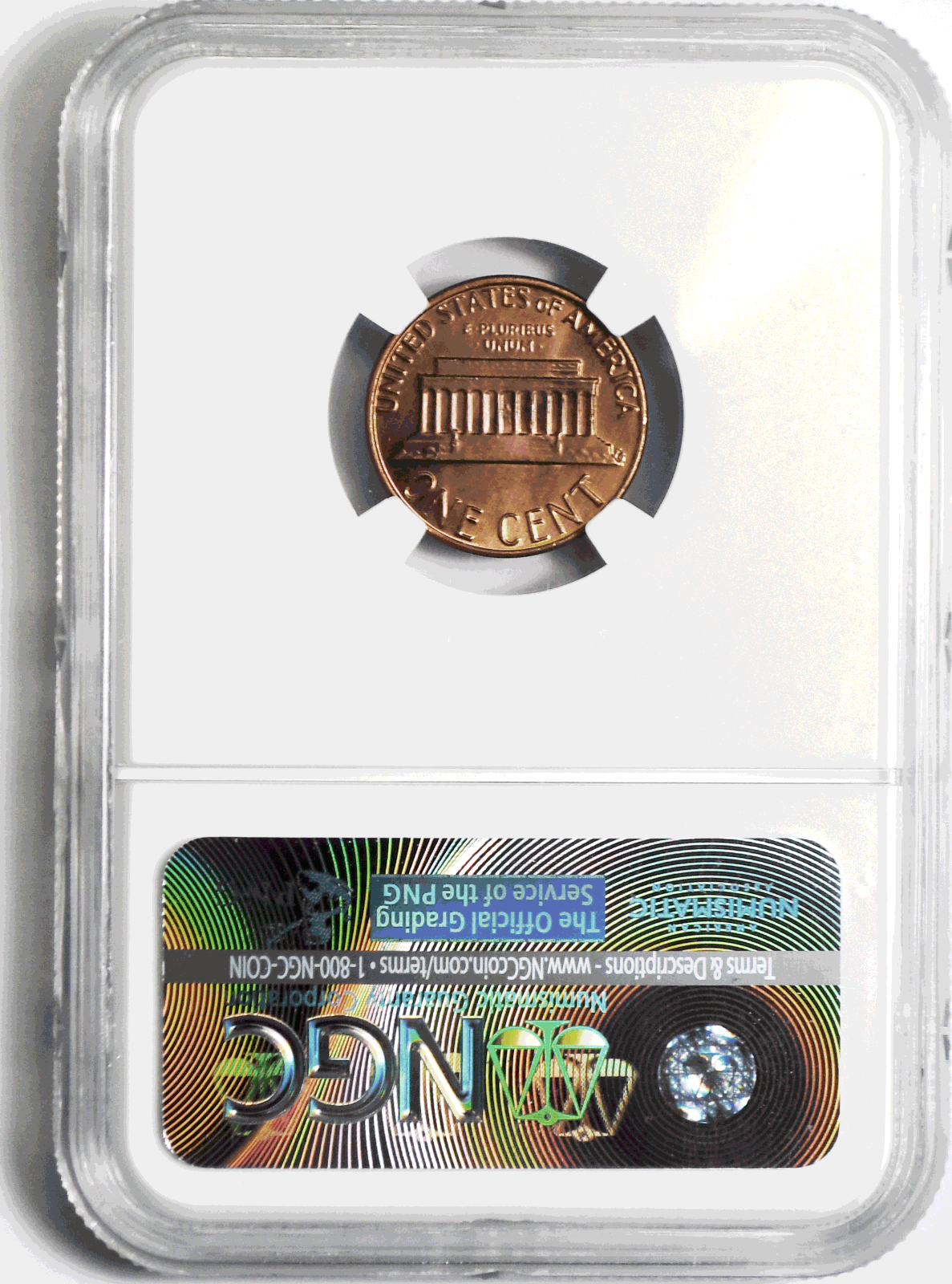 1982 D 1c Lincoln Memorial Cent One Penny NGC MS 65 RB Large Date Bronze