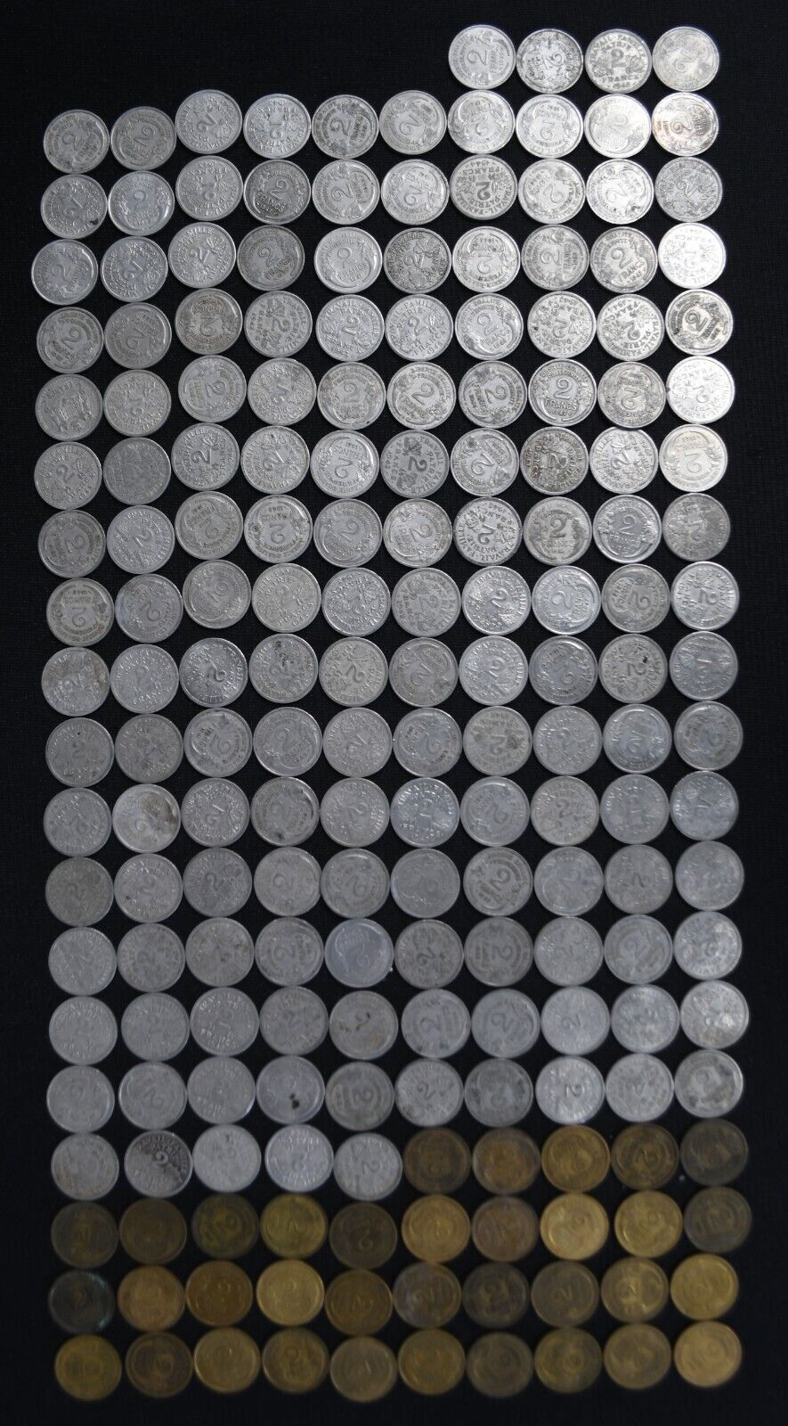 194pc France 2 Two Francs Coins Lot 1933-1959