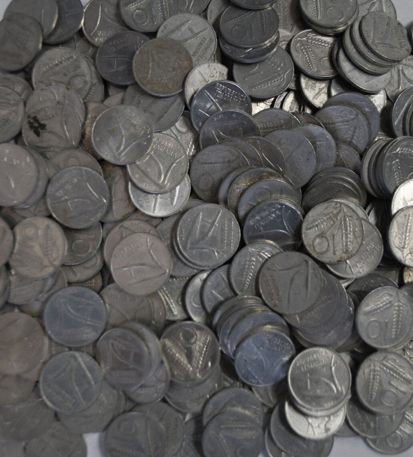 290pc Italy 10 Lire Aluminum Coins Lot 1951-1998