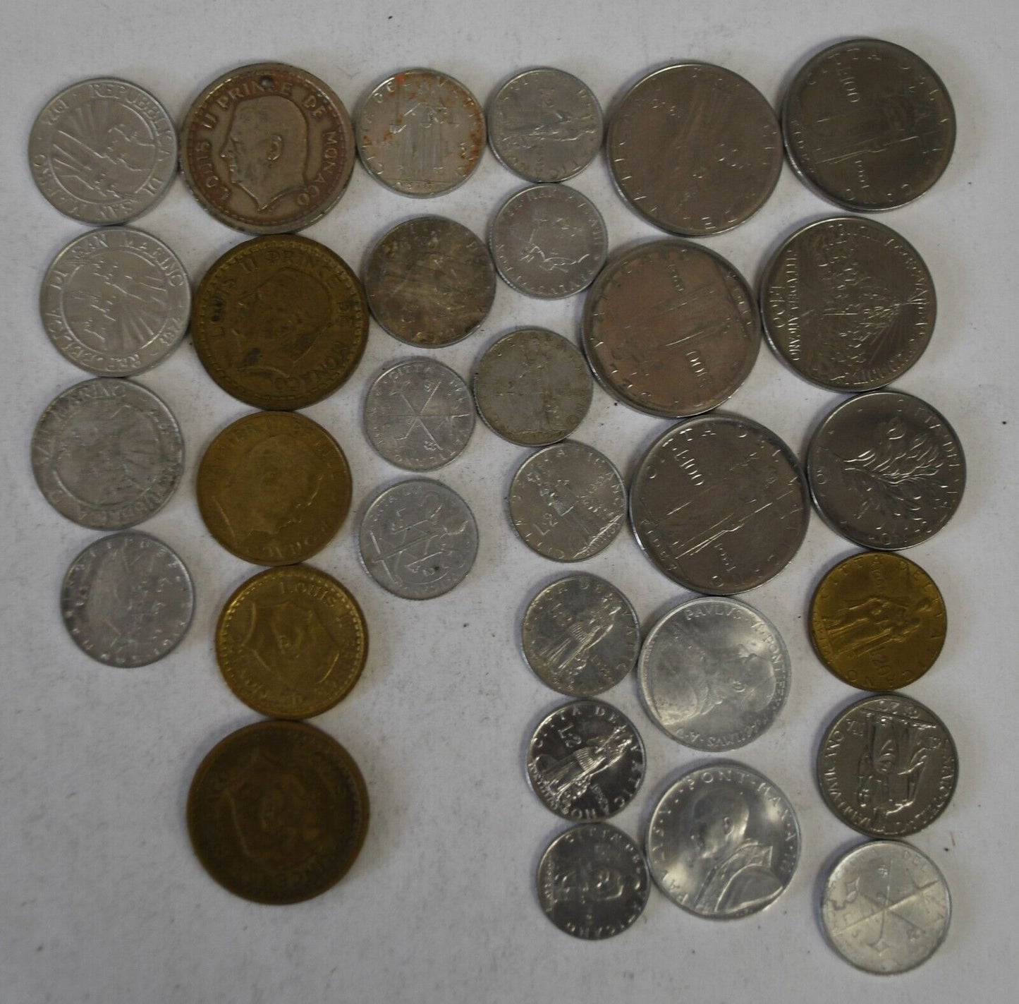 31pc Italy Vatican San Marino Monaco Coins