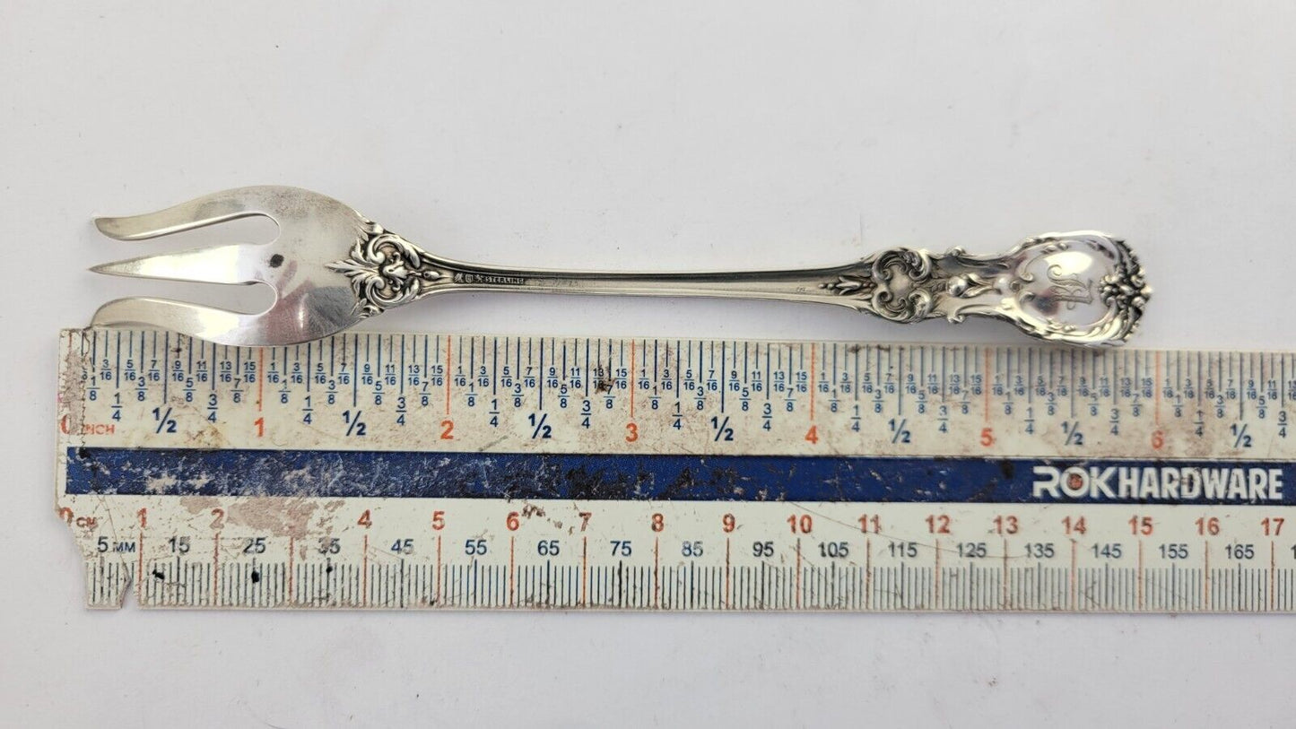 Reed & Barton Francis I Sterling 5 7/8" Short Handle Pickle/Olive Fork .78oz.