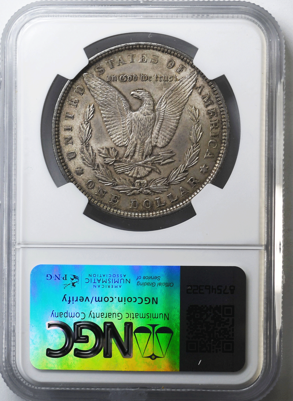 1896 $1 Morgan Silver Dollar MS62 NGC Uncirculated Philadelphia