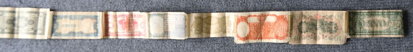 7' WWII Short Snorter 16 Notes North Africa Hawaii Australia 1938 Portugal 50