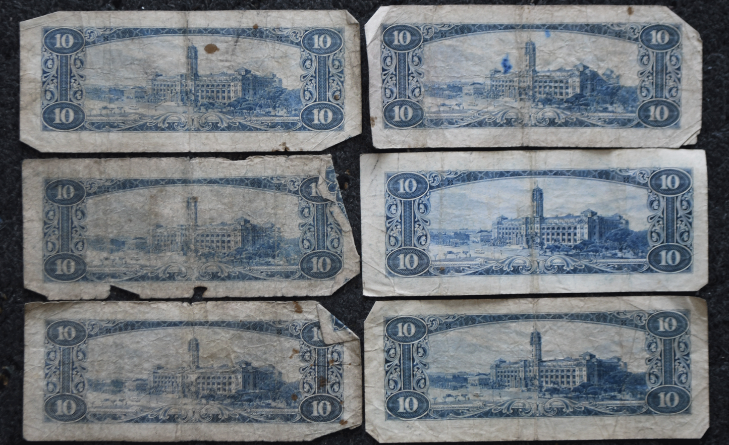6-  1960 China Taiwan 10 TenYuan Banknotes
