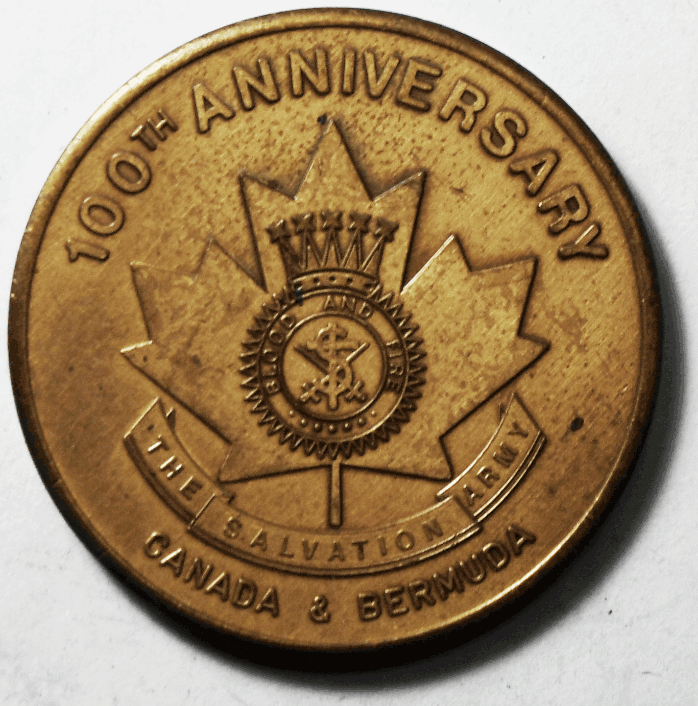 1982 Salvation Army 100th Anniversary Marching Into Second Century Medal 31mm