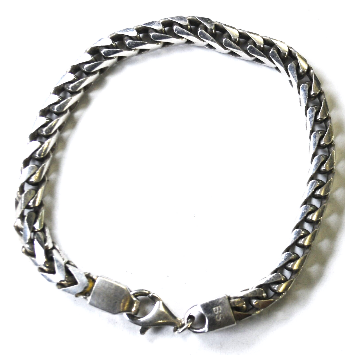 Sterling Silver Italy BS Franco Chain Bracelet 8mm 9" 47g