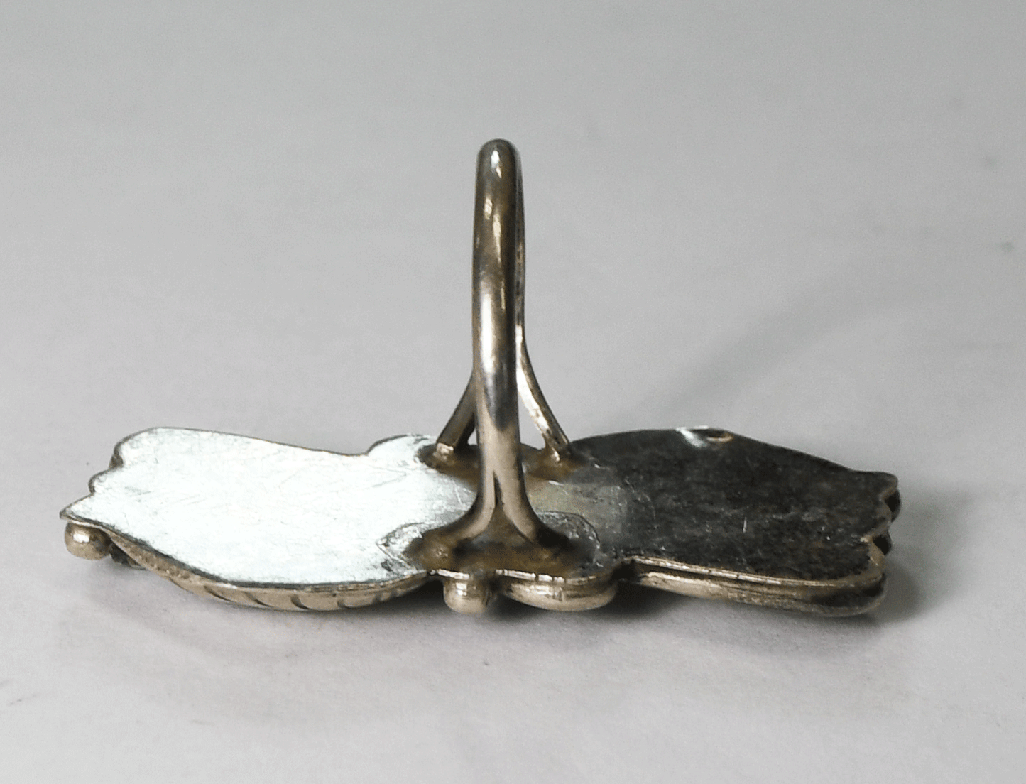 Sterling Silver Coral Turquoise Floral Elongated Ring 42mm Size 8