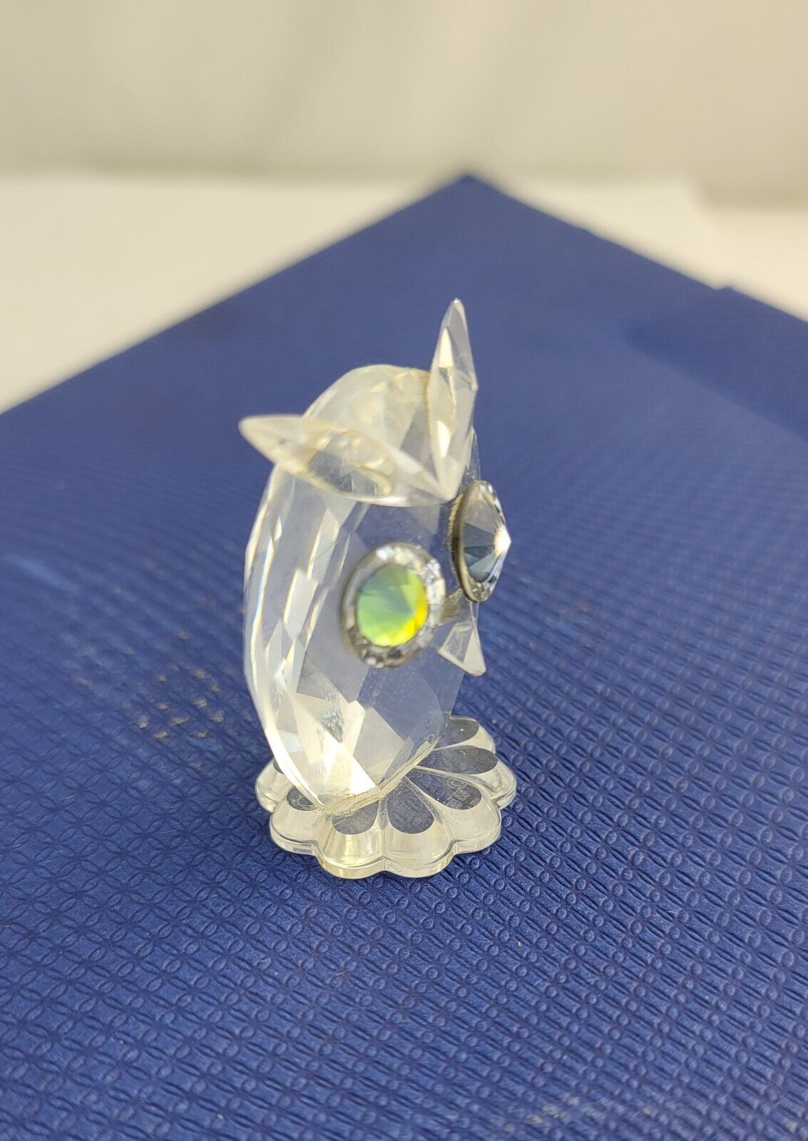 Swarovski Crystal Small Owl Figurine Austria No Box 1 1/2" Tall