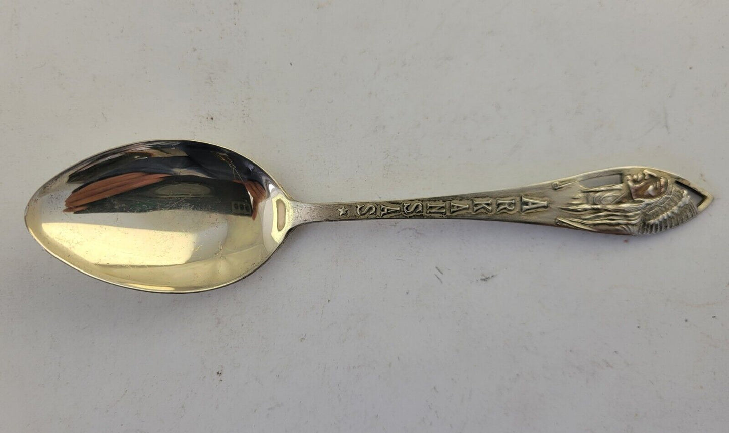 Arkansas State Sterling 5 5/8" Souvenir Spoon by Watson .65oz. Native American