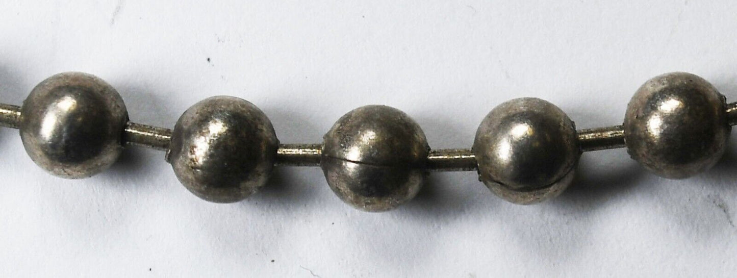 Sterling Silver Beaded Pull Chain 5mm Necklace 20"