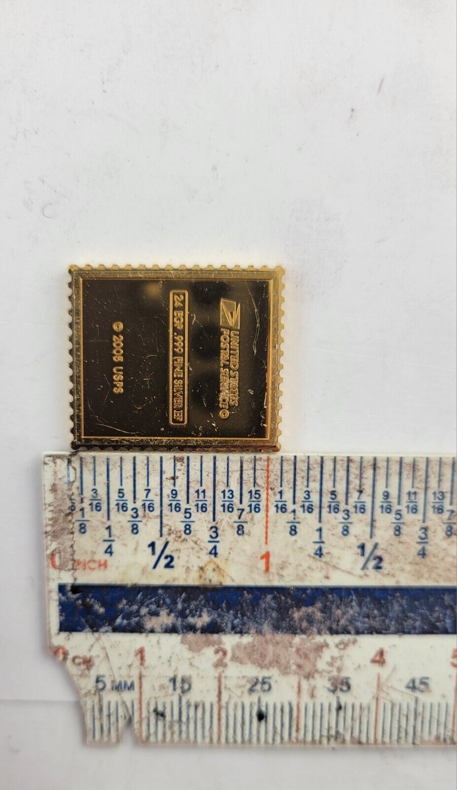 USPS United We Stand .999 Fine Silver Gold Plated Stamp Theodore Roosevelt .35oz