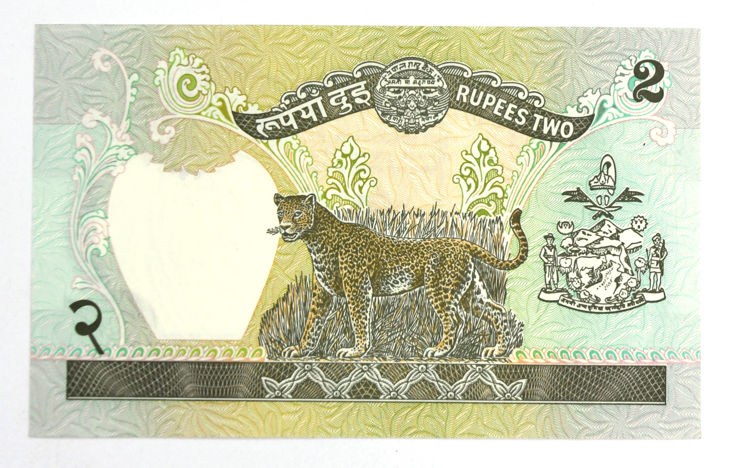 1981 Nepal 2 Rupees Uncirculated Banknote