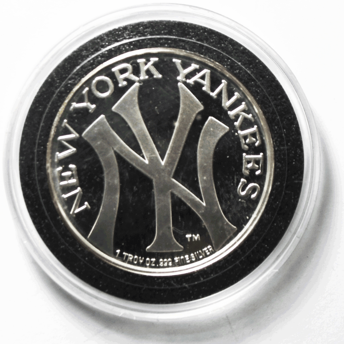 New York Yankees MLB .999 1 ozt. Silver Round 37mm