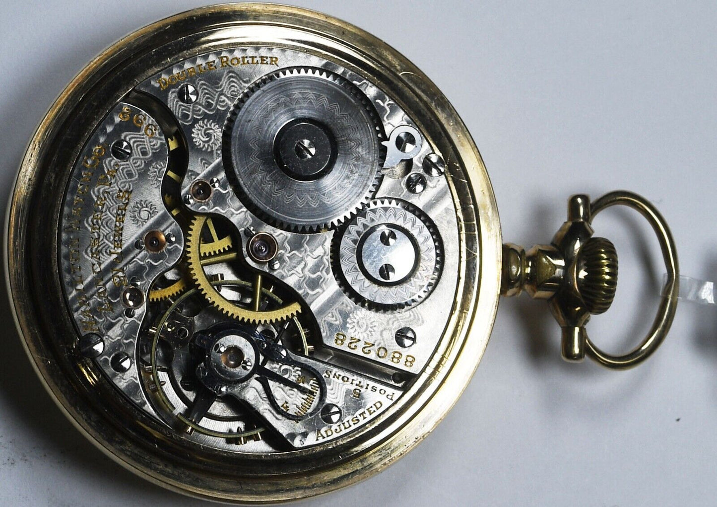 1912 Hamilton 992 Size 16 OF Pocket Watch 21j DR Railroad Grade 25yr GF Case