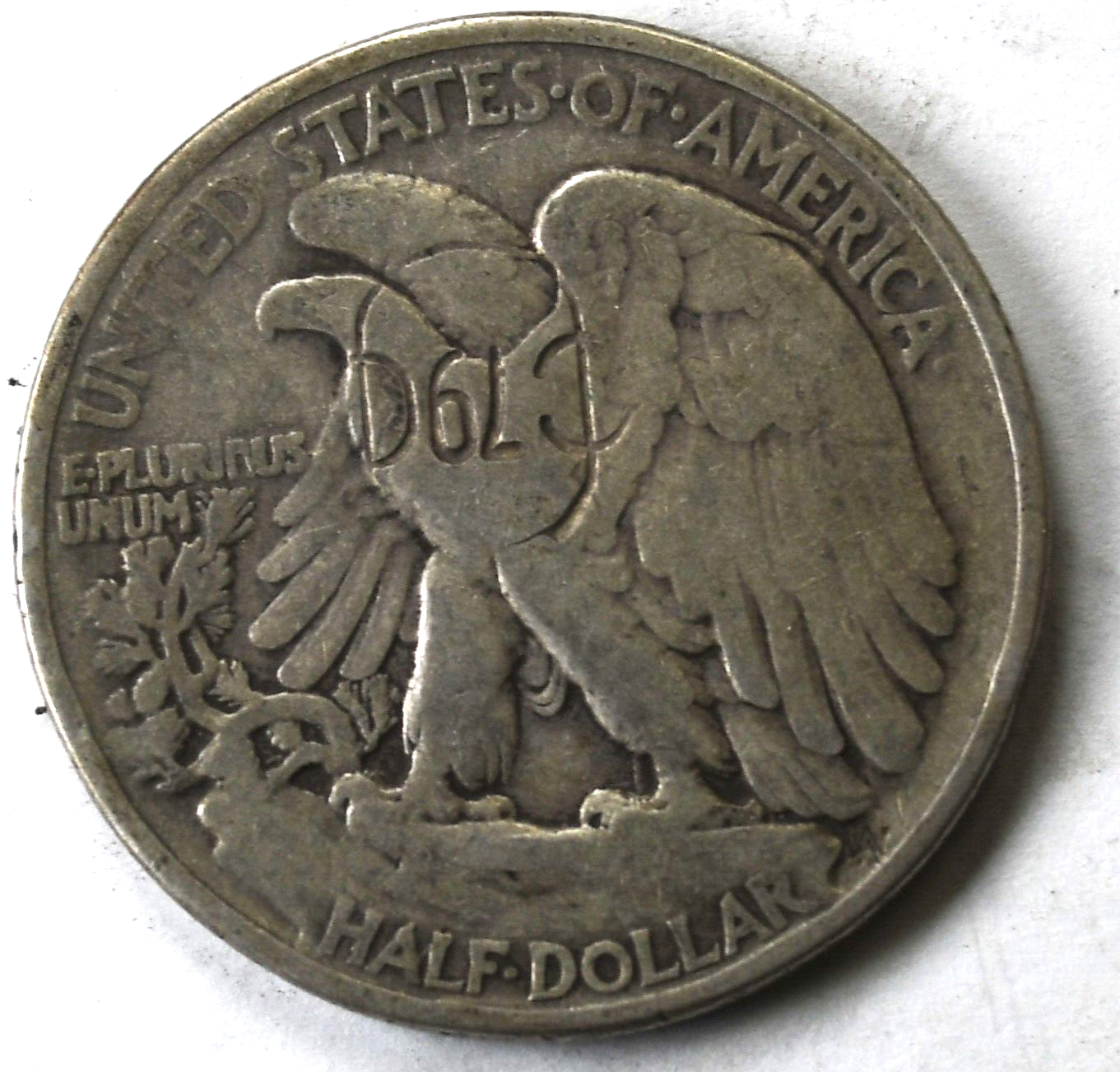 1940 50c Walking Liberty Silver Half Dollar Fifty Cents Counter Stamped 79