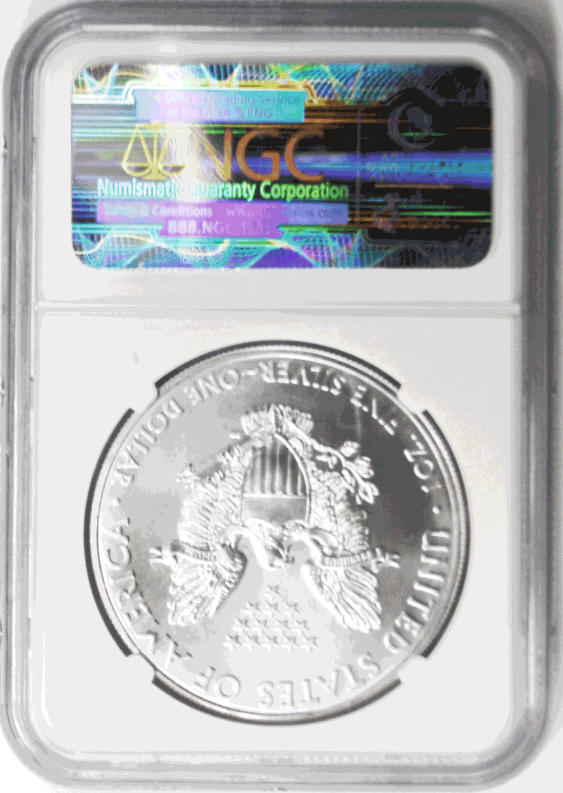 2011 $1 American Silver Eagle NGC MS69 25th Anniversary Early Release
