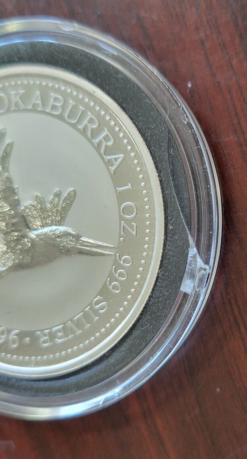 1996 Australian Kookaburra 1oz. Silver .999 Fine Dollar Coin