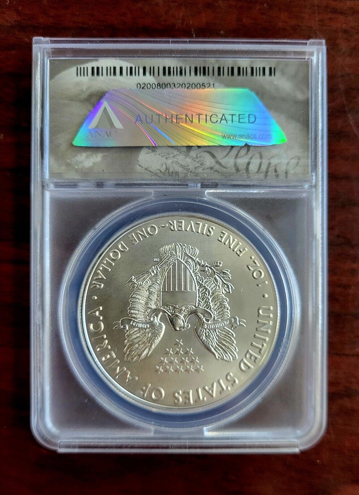 2017 $1 American Silver Eagle ANACS MS69 Silver Dollar .999 Fine Silver 1oz.
