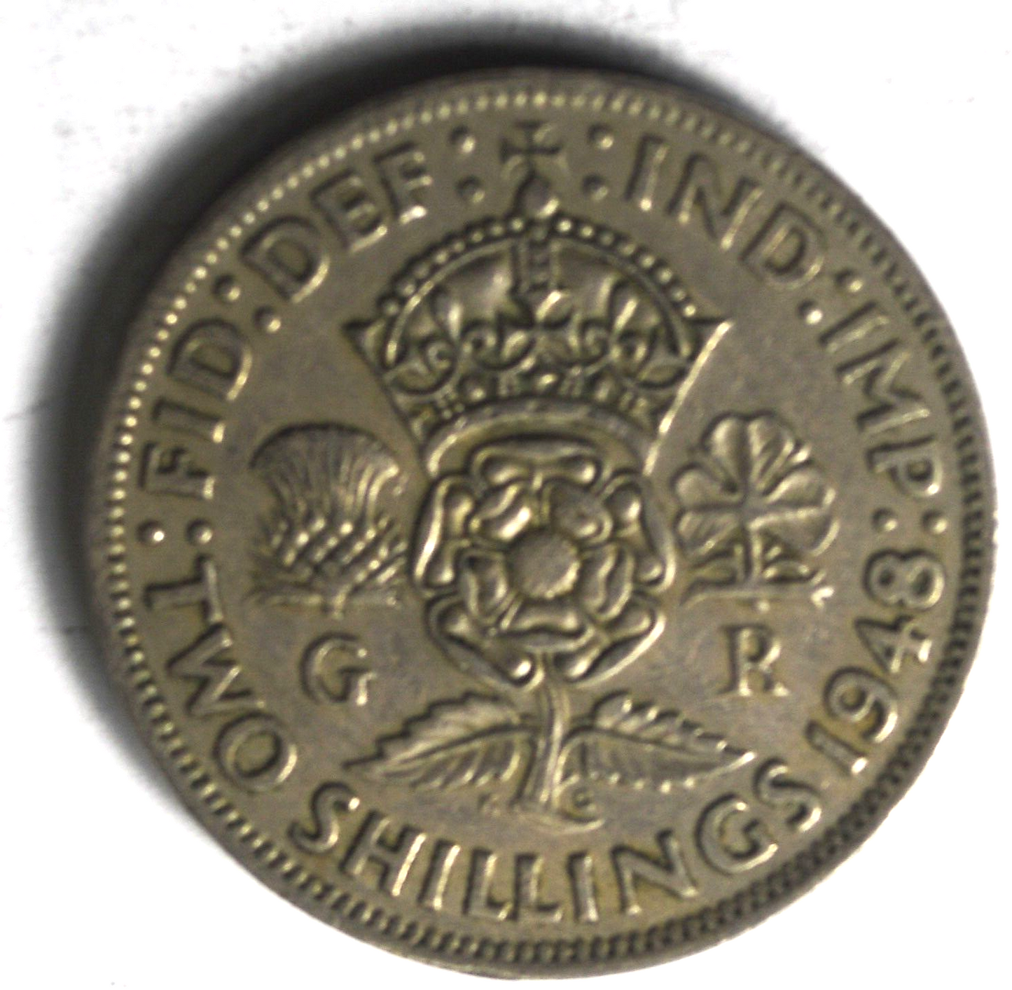 1948 Great Britain One Florin 2 Shillings KM# 865 Copper Nickel Coin
