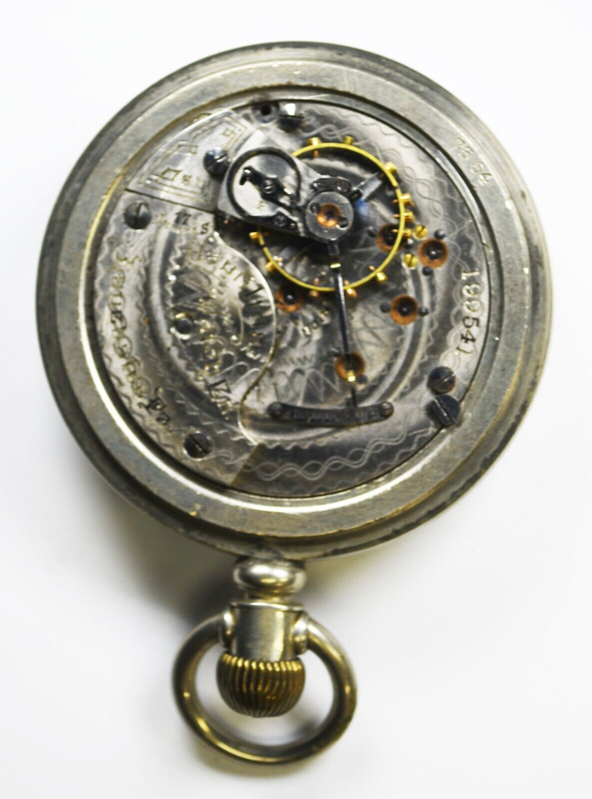 1903 Hamilton Size 18 Grade 925 OF Dueber Silverode Locomotive Case Pocket Watch