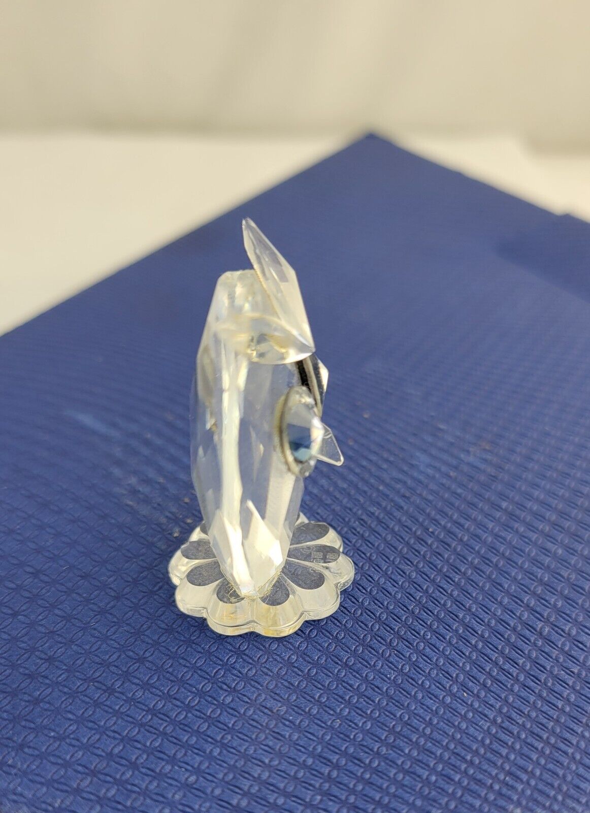Swarovski Crystal Small Owl Figurine Austria No Box 1 1/2" Tall