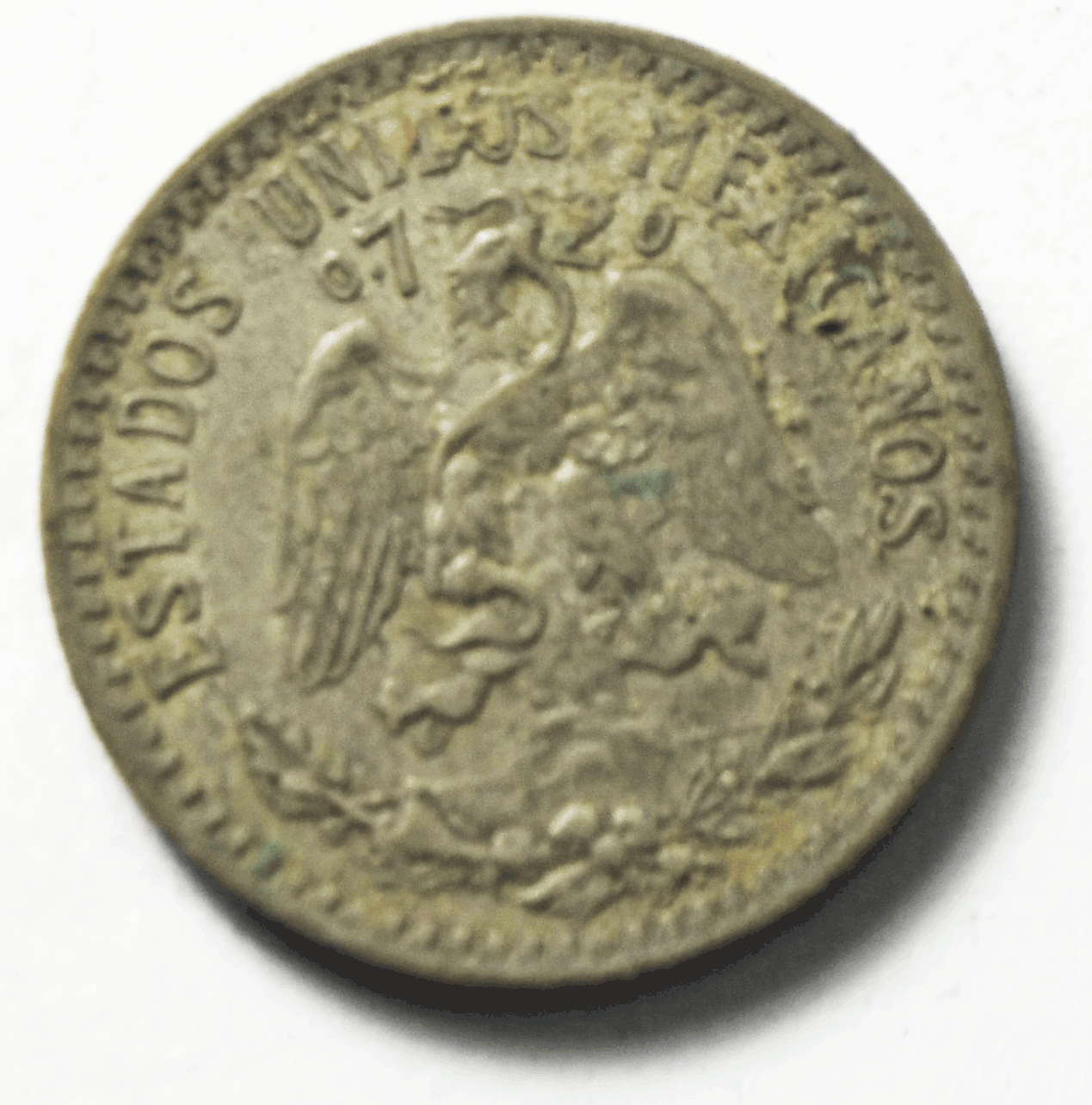 1935 Mexico Estados Unidos Mexicanos 20 Centavo Silver Coin KM# 438