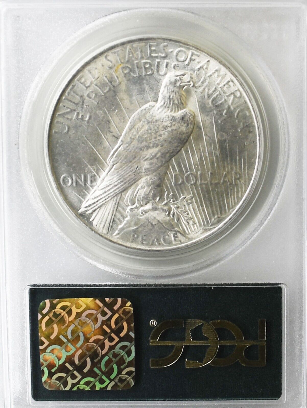 1923 $1 Peace Silver One Dollar US PCGS MS63 OGH