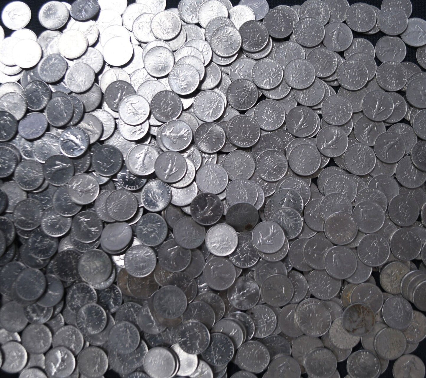 672pc France One Franc Coins Lot 1960-1992