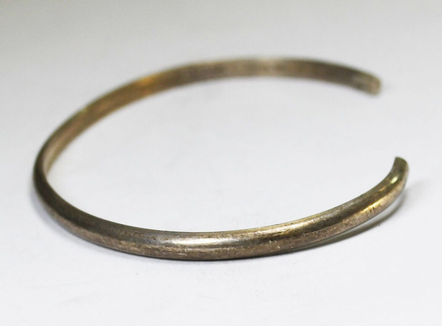 Sterling Silver Bar Plain Cuff Bracelet 3mm 7.5" Wrist