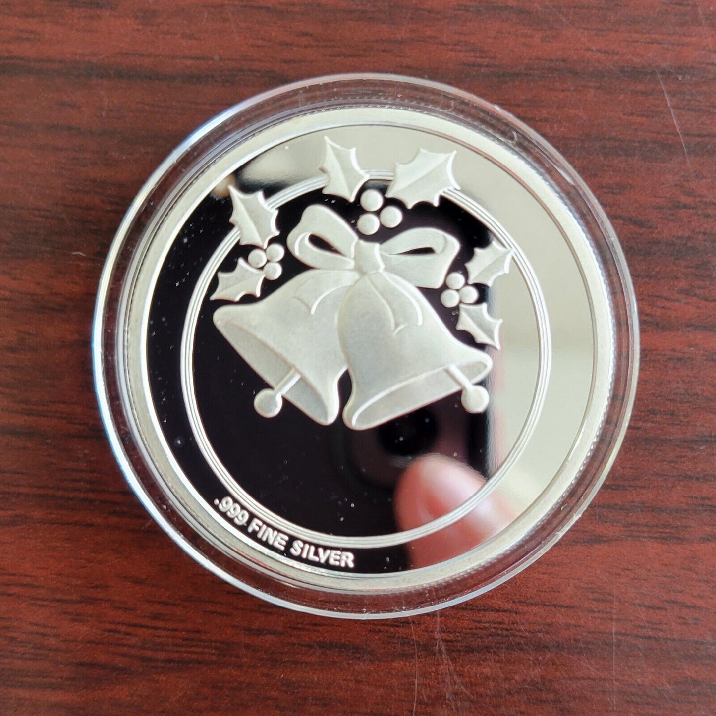 Happy Holidays 1oz .999 Fine Silver Round Christmas Colored Enameled Snowman