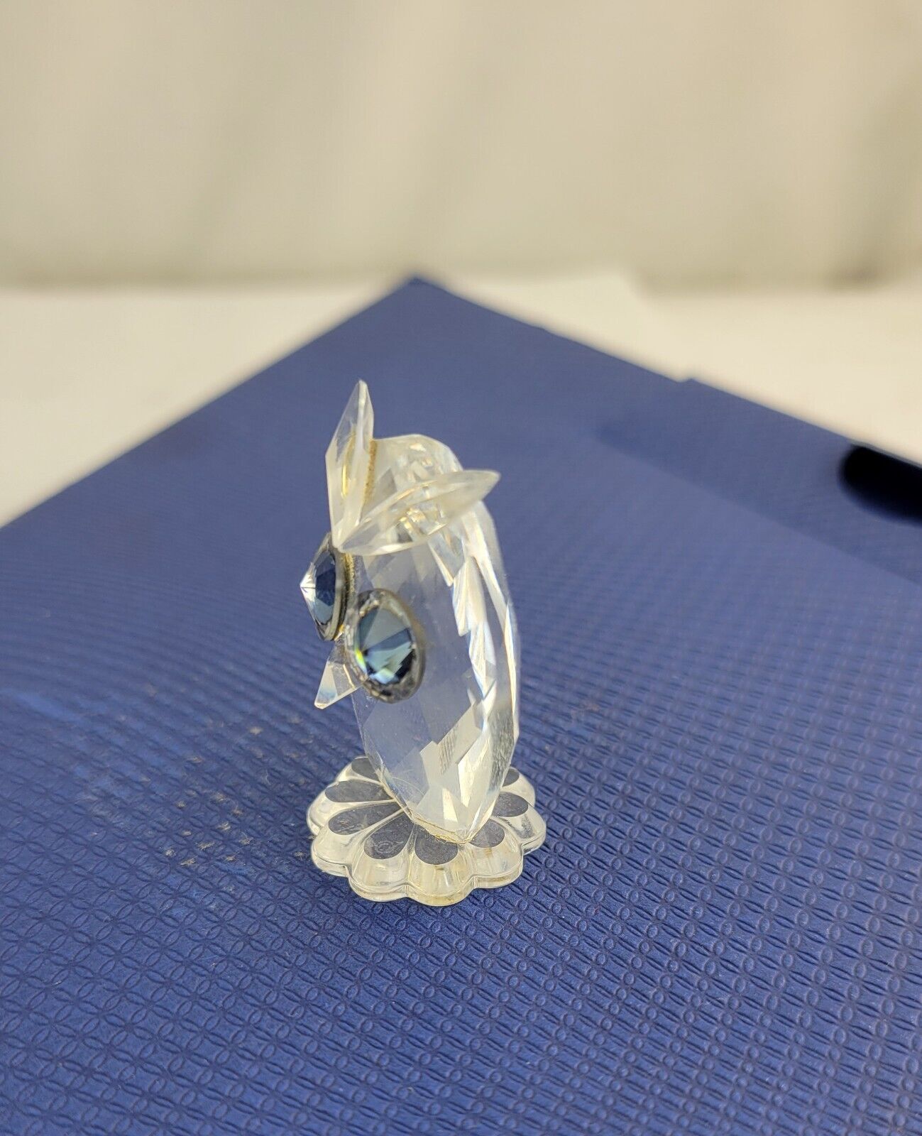 Swarovski Crystal Small Owl Figurine Austria No Box 1 1/2" Tall