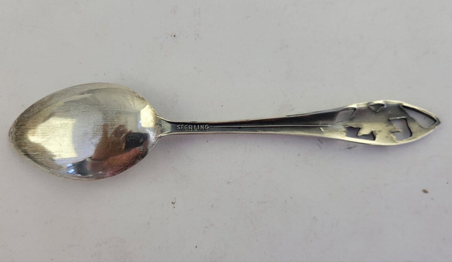 Colorado Sterling Silver 5 5/8" Souvenir Spoon .69oz. Columbine State Flower