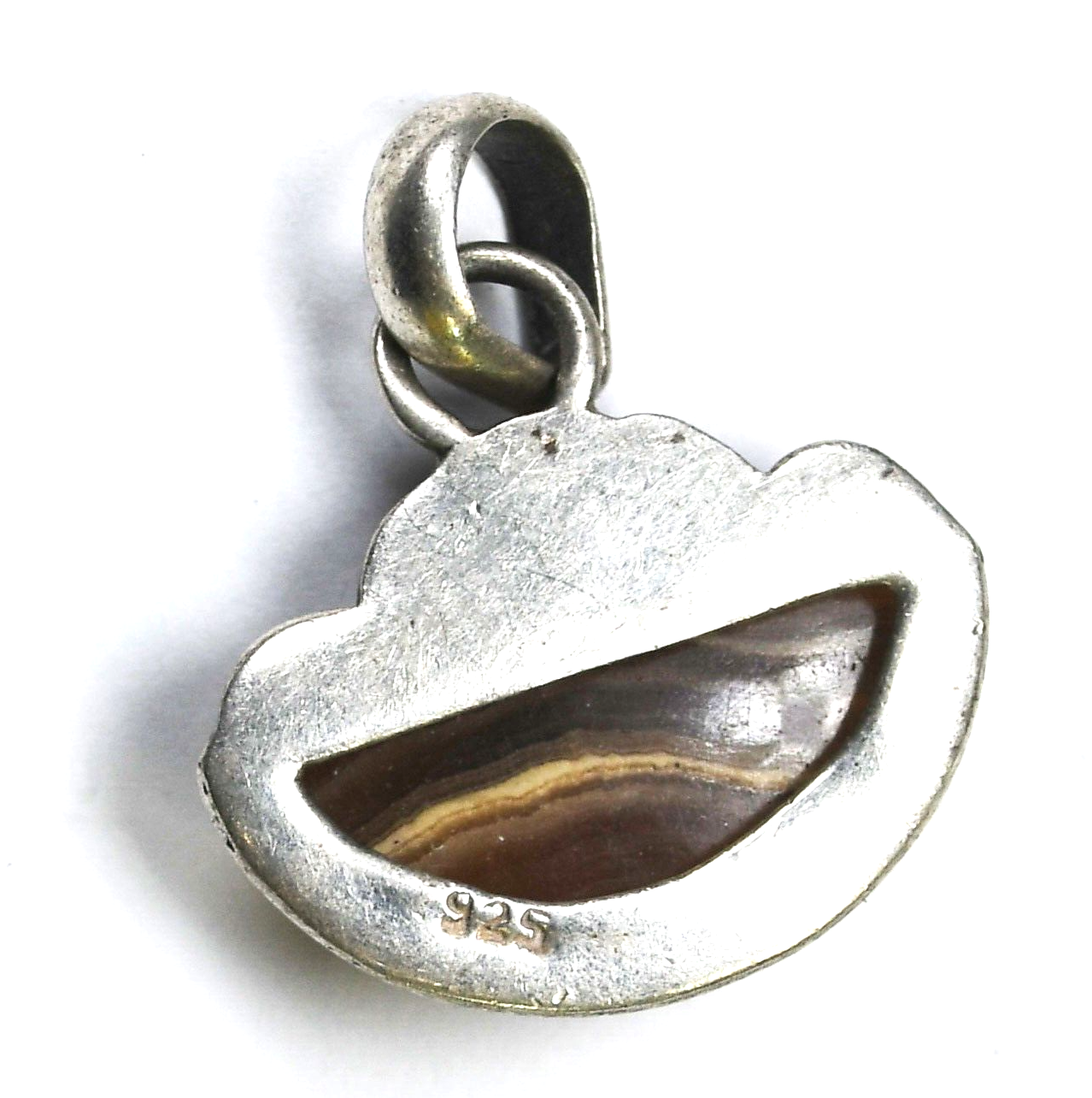 Sterling Silver Tiger Iron Pendant 27mm x 22mm