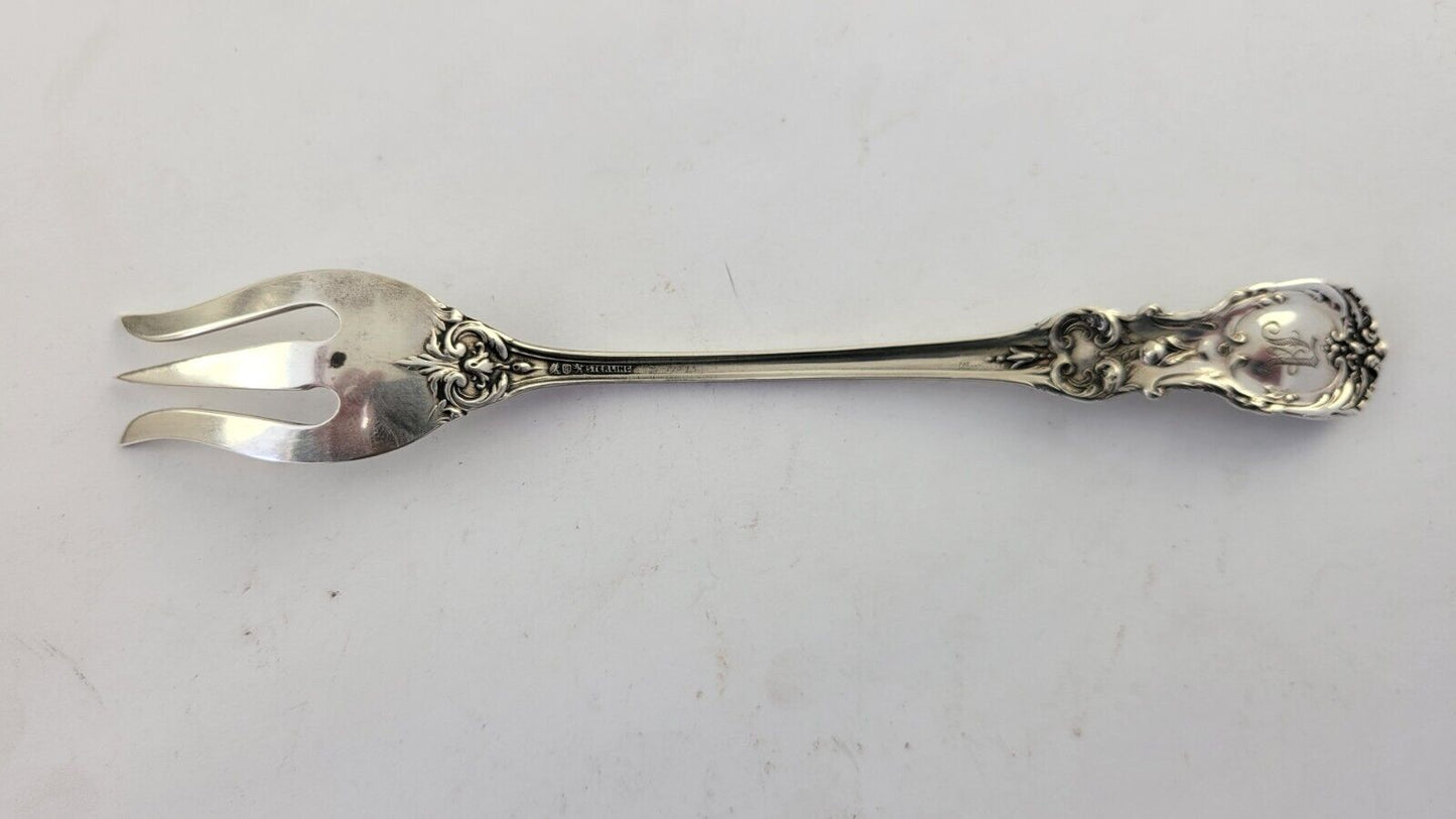 Reed & Barton Francis I Sterling 5 7/8" Short Handle Pickle/Olive Fork .78oz.