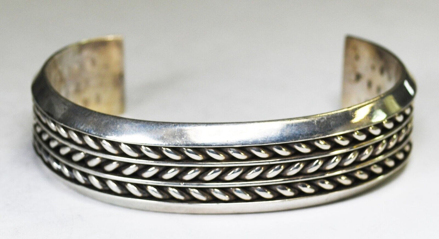 Sterling Silver Tom Hawk Cuff Bracelet 17mm 7.25" Wrist
