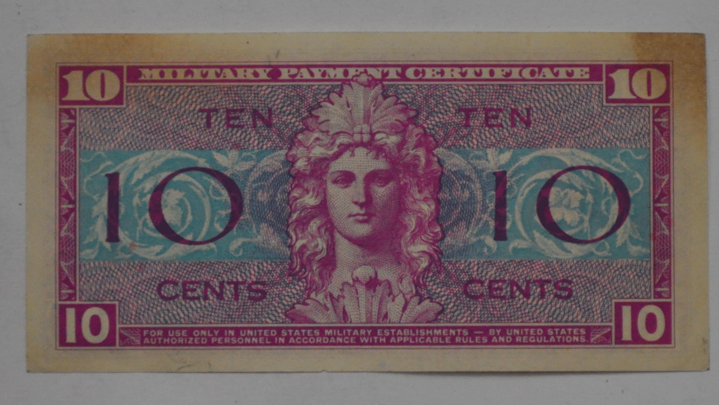 Series 521 United States Military Payment 10c Ten Cents E09262901E